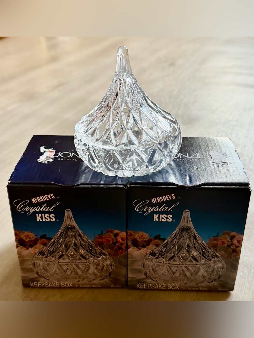 2 Vintage 90s Hershey's Crystal Kiss Keepsake W/ Original Box